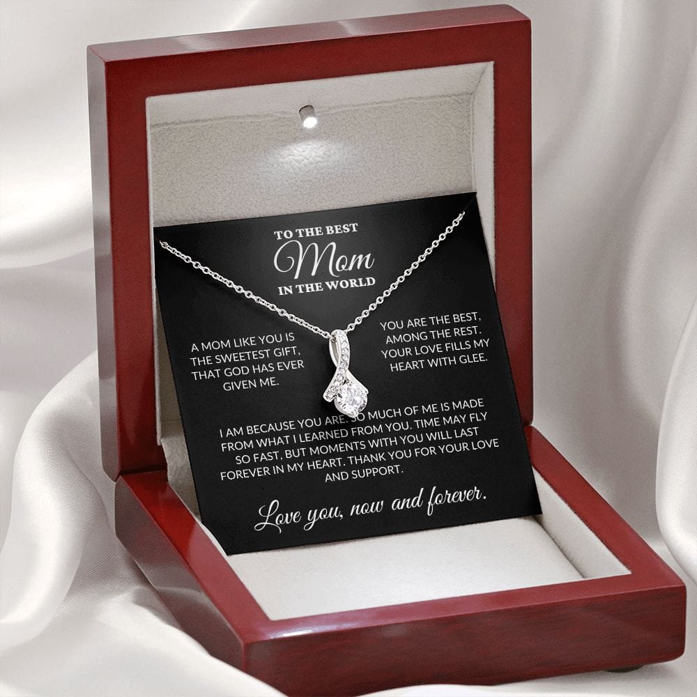 To The Best Mom In The World - The Sweetest Gift - Alluring Necklace - Bk