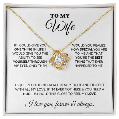 To My Beautiful Wife - Once Upon A Time - Love Knot Necklace - WH