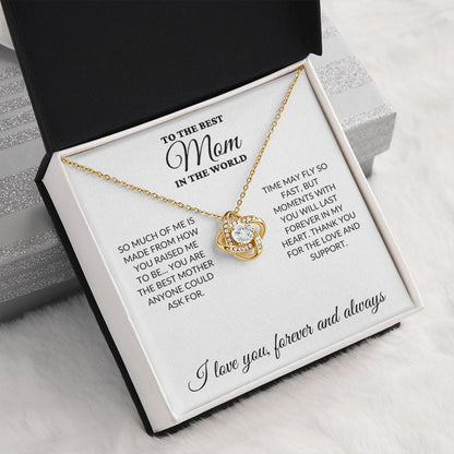 To The Best Mom In The World - Moments - Love Knot Necklace - WH