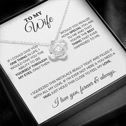 To My Beautiful Wife - Once Upon A Time - Love Knot Necklace - WH