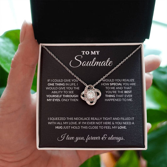 To My Beautiful Soulmate - Once Upon A Time - Love Knot Necklace - BK