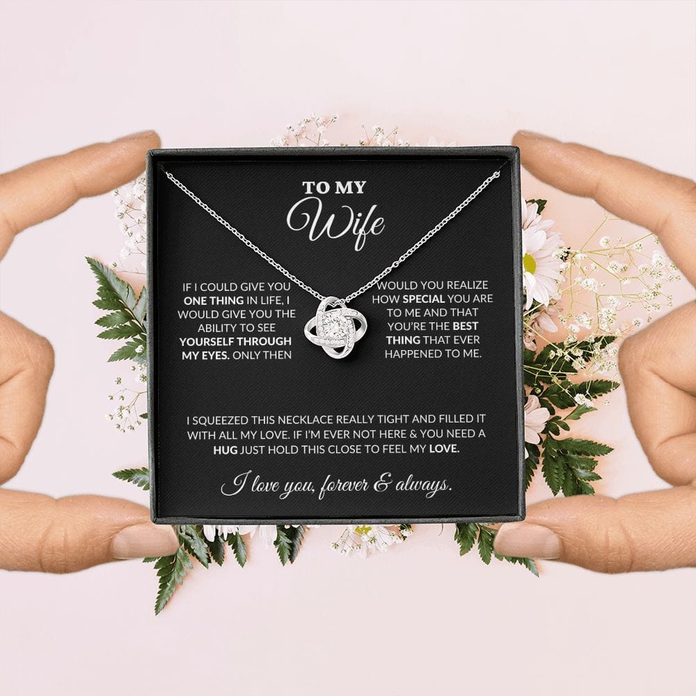 To My Beautiful Wife  - Once Upon A Time - Love Knot Necklace - BK