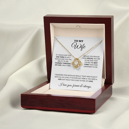 To My Beautiful Wife - Once Upon A Time - Love Knot Necklace - WH