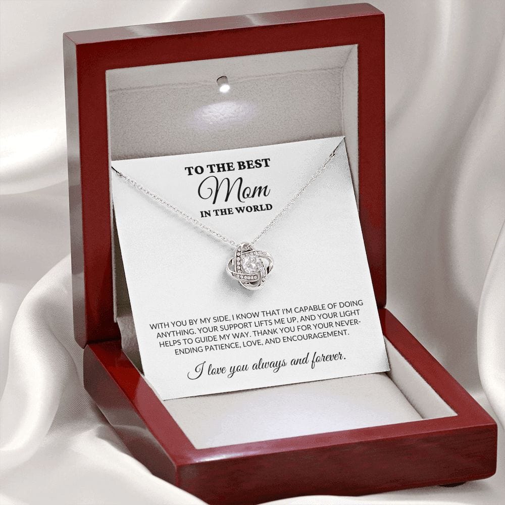 To The Best Mom In the World - Guiding Me - Love Knot Necklace - WH