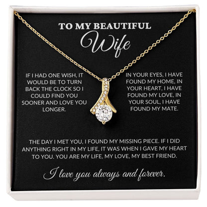 To My Beautiful Wife - Missing Piece - Alluring Necklace - BK