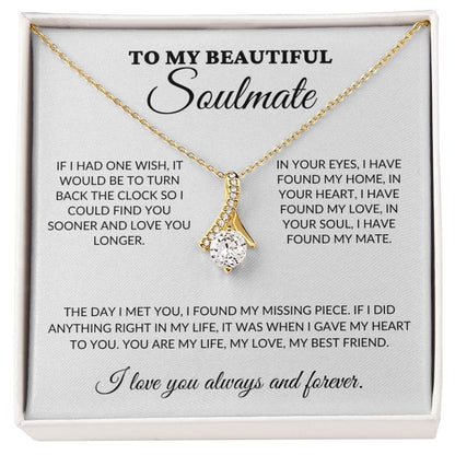 To My Beautiful Soulmate - Missing Piece - Alluring Necklace - WH