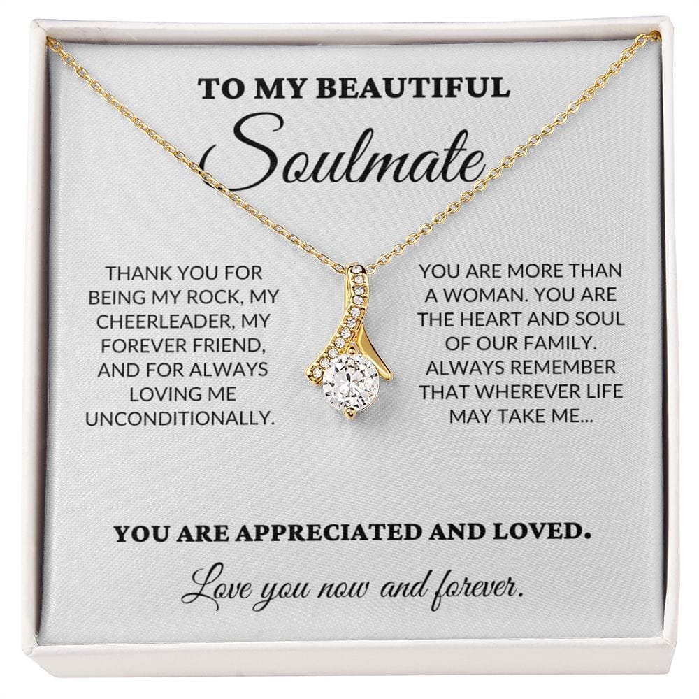 To My Beautiful Soulmate - The Woman I Love The Most - Alluring Necklace - WH