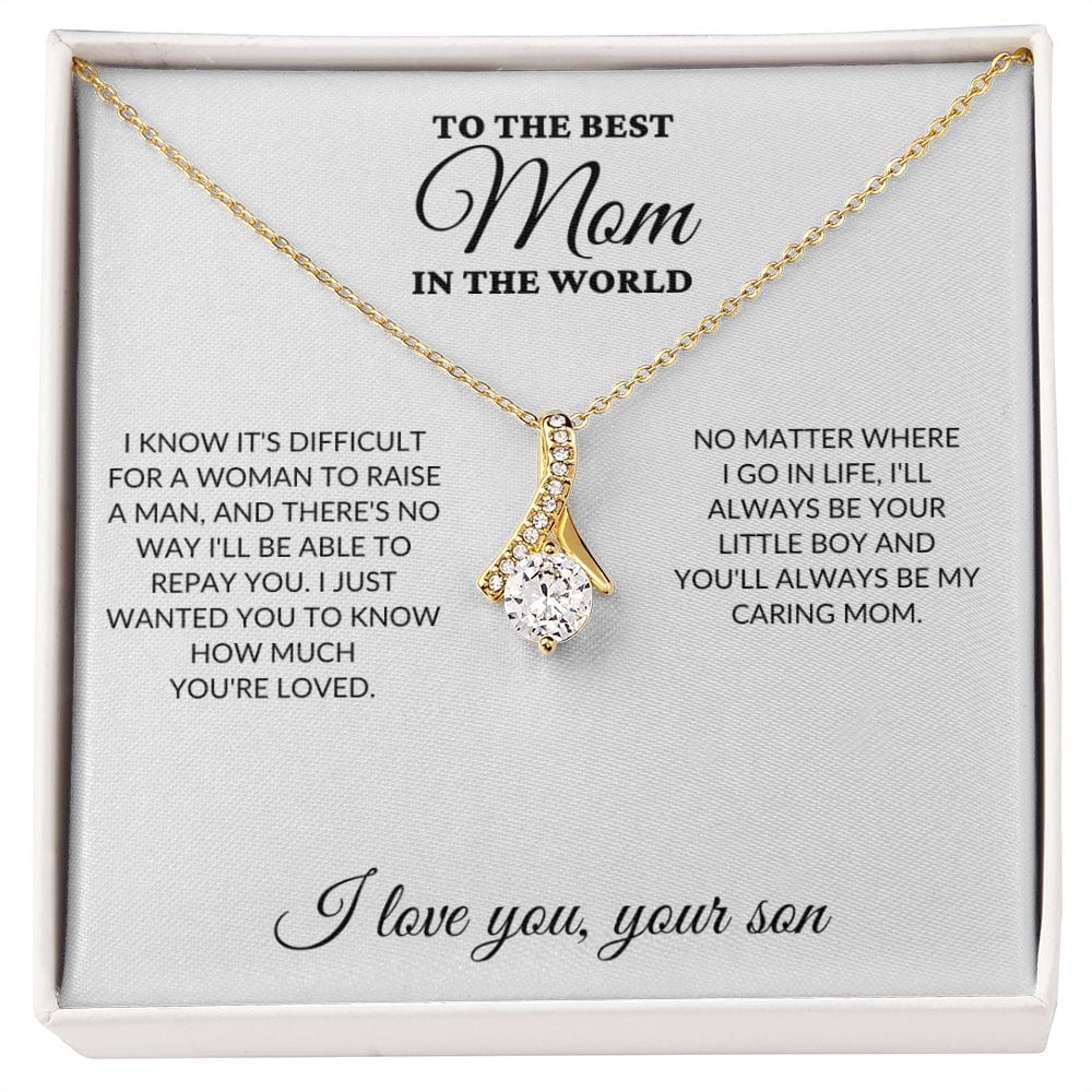 To The Best Mom In The World - Raise A Man - Alluring Necklace - WH