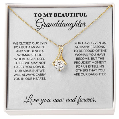 To My Beautiful Granddaughter - The Woman You Have Become - Alluring Necklace - WH