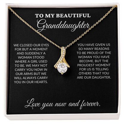 To My Beautiful Granddaughter - The Woman You Have Become - Alluring Necklace - BK