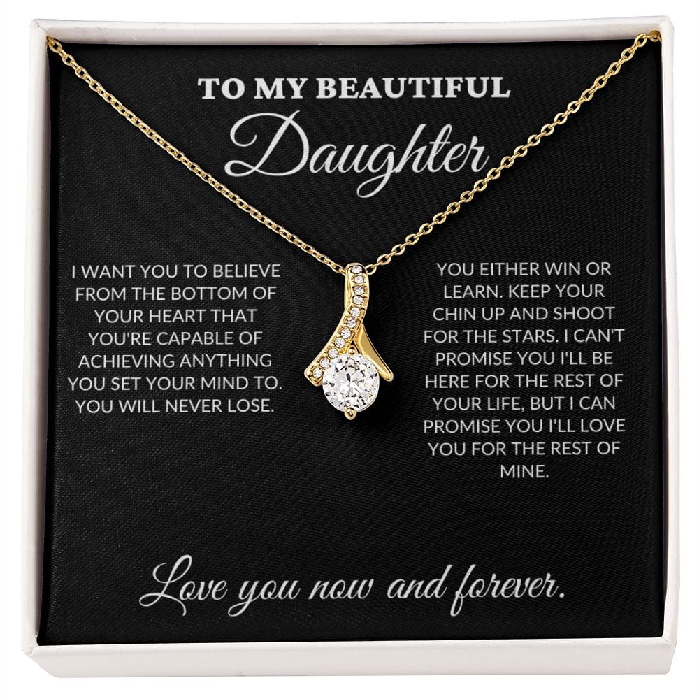 To My Beautiful Daughter - Shoot for the stars - Alluring Necklace - BK