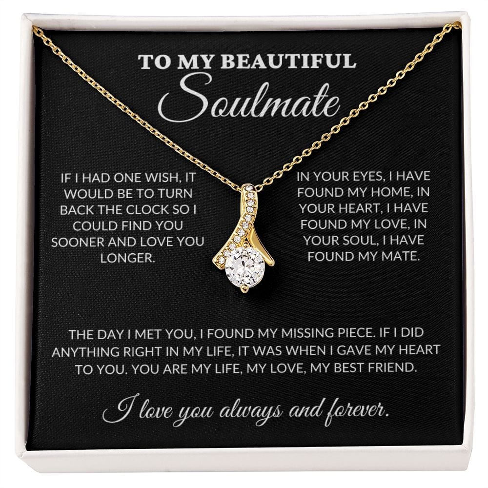 To My Beautiful Soulmate - Missing Piece - Alluring Necklace - BK