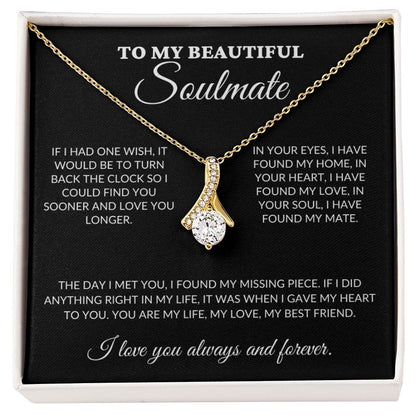 To My Beautiful Soulmate - Missing Piece - Alluring Necklace - BK