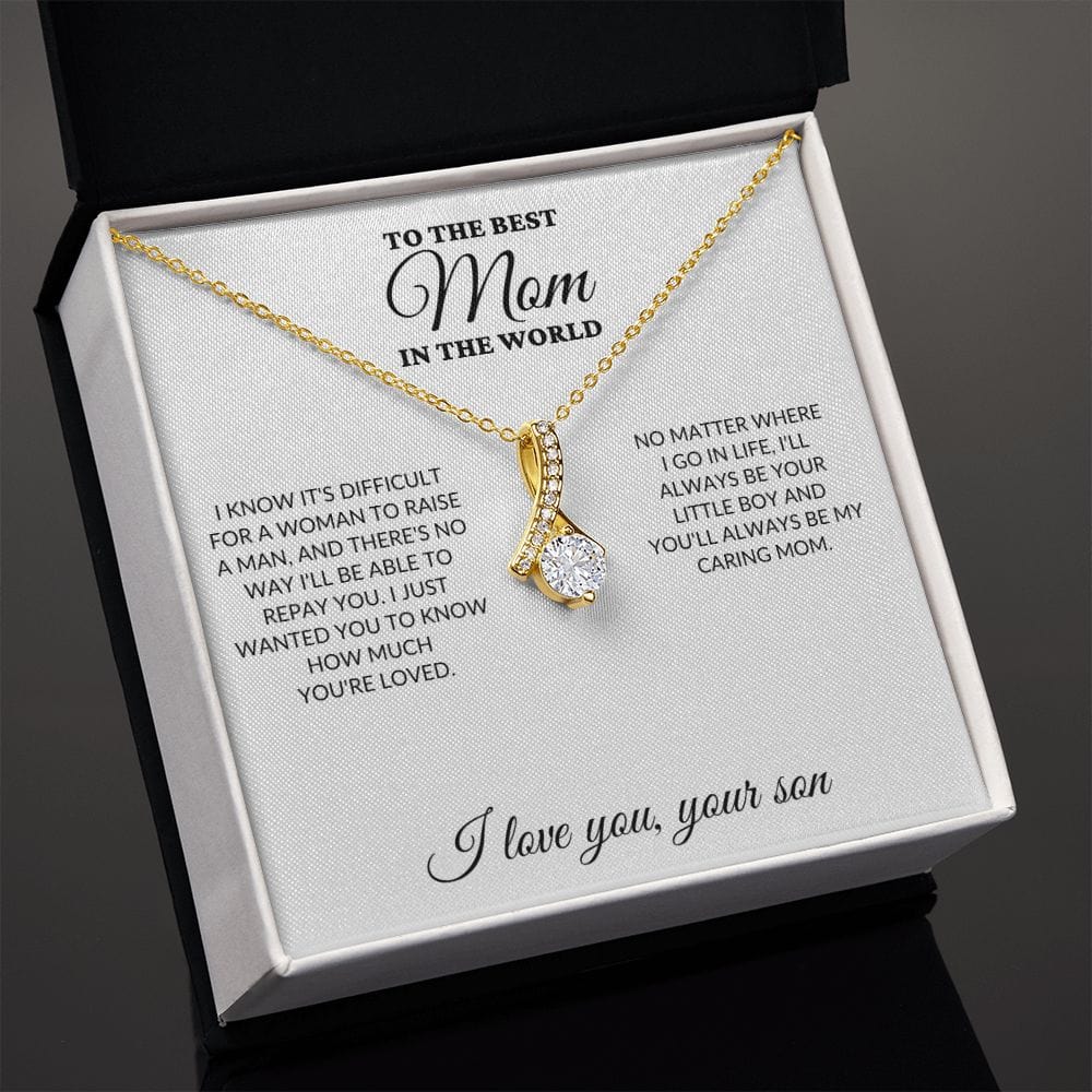 To The Best Mom In The World - Raise A Man - Alluring Necklace - WH