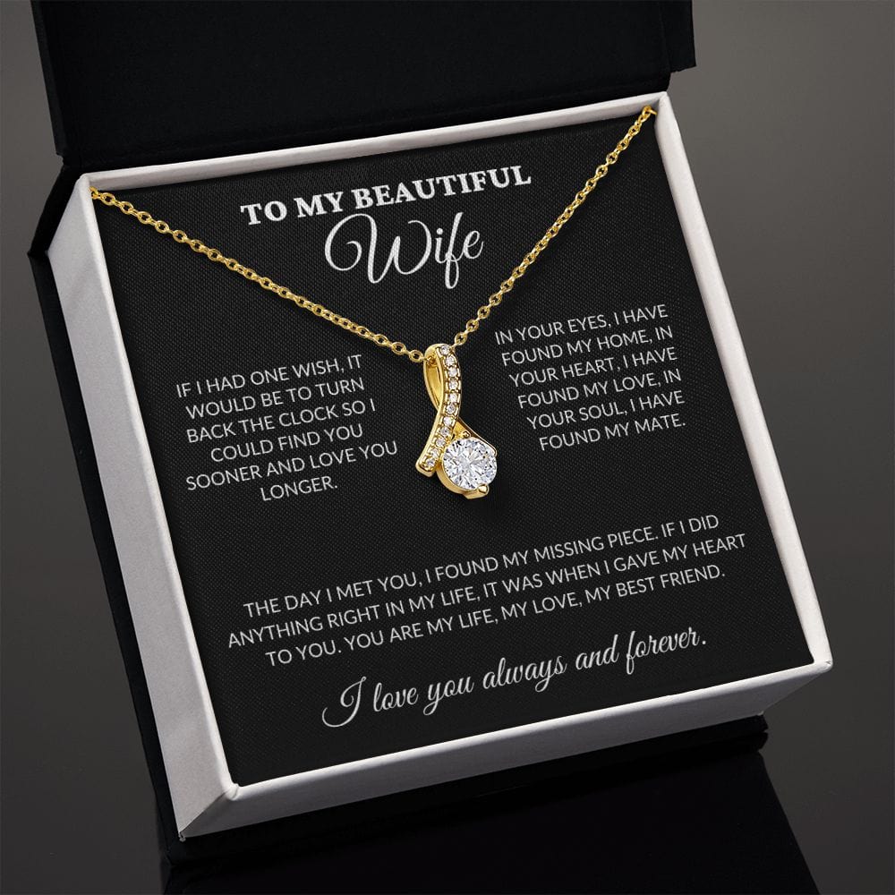 To My Beautiful Wife - Missing Piece - Alluring Necklace - BK