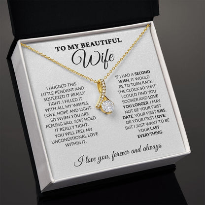 To My Beautiful Wife - Love Light & Hope - Alluring Necklace - WH