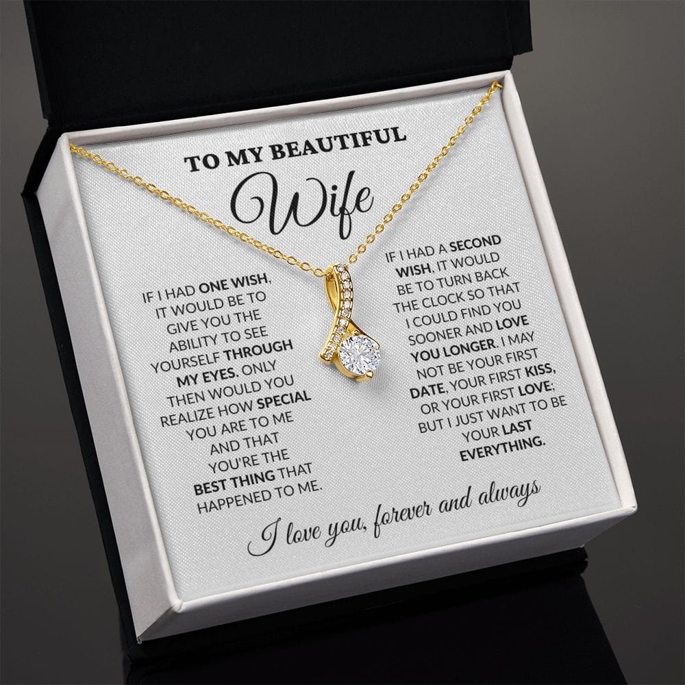 To My Beautiful Wife - One Wish - Alluring Necklace - WH