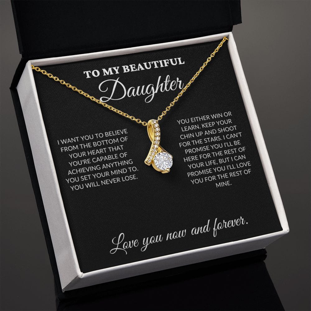 To My Beautiful Daughter - Shoot for the stars - Alluring Necklace - BK