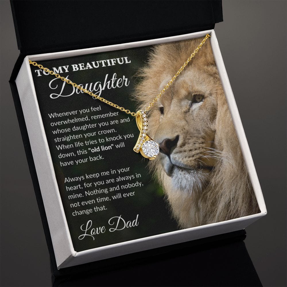 To My Beautiful Daughter - This Old Lion - Alluring Necklace - BK