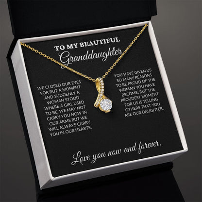 To My Beautiful Granddaughter - The Woman You Have Become - Alluring Necklace - BK