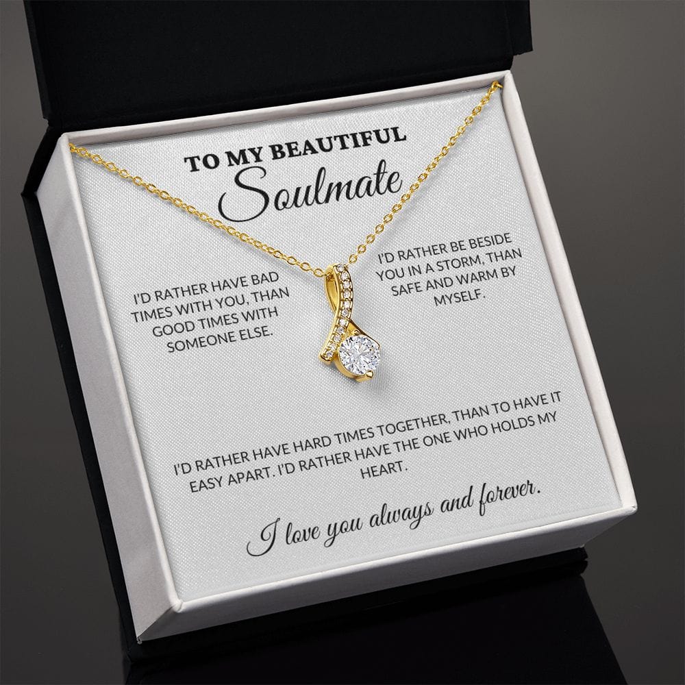 To My Beautiful Soulmate - Holds My Heart - Alluring Necklace - WH