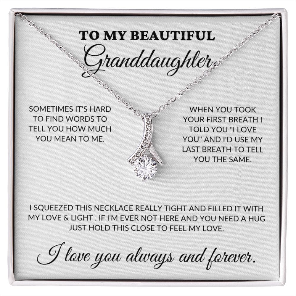 To My Beautiful Granddaughter - Love & Light - Alluring Necklace - WH