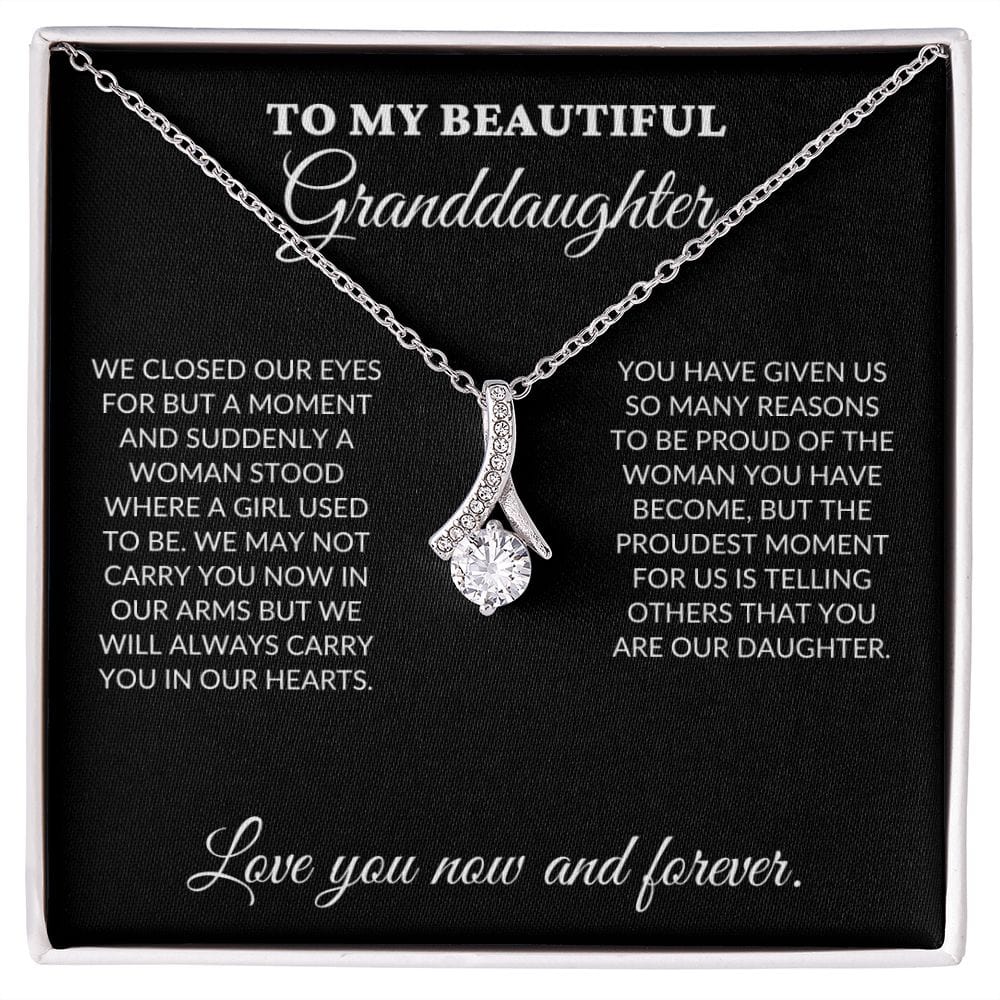 To My Beautiful Granddaughter - The Woman You Have Become - Alluring Necklace - BK