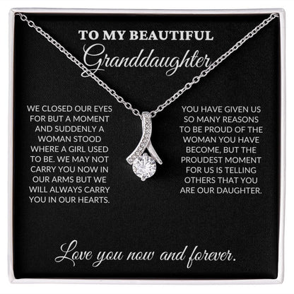 To My Beautiful Granddaughter - The Woman You Have Become - Alluring Necklace - BK