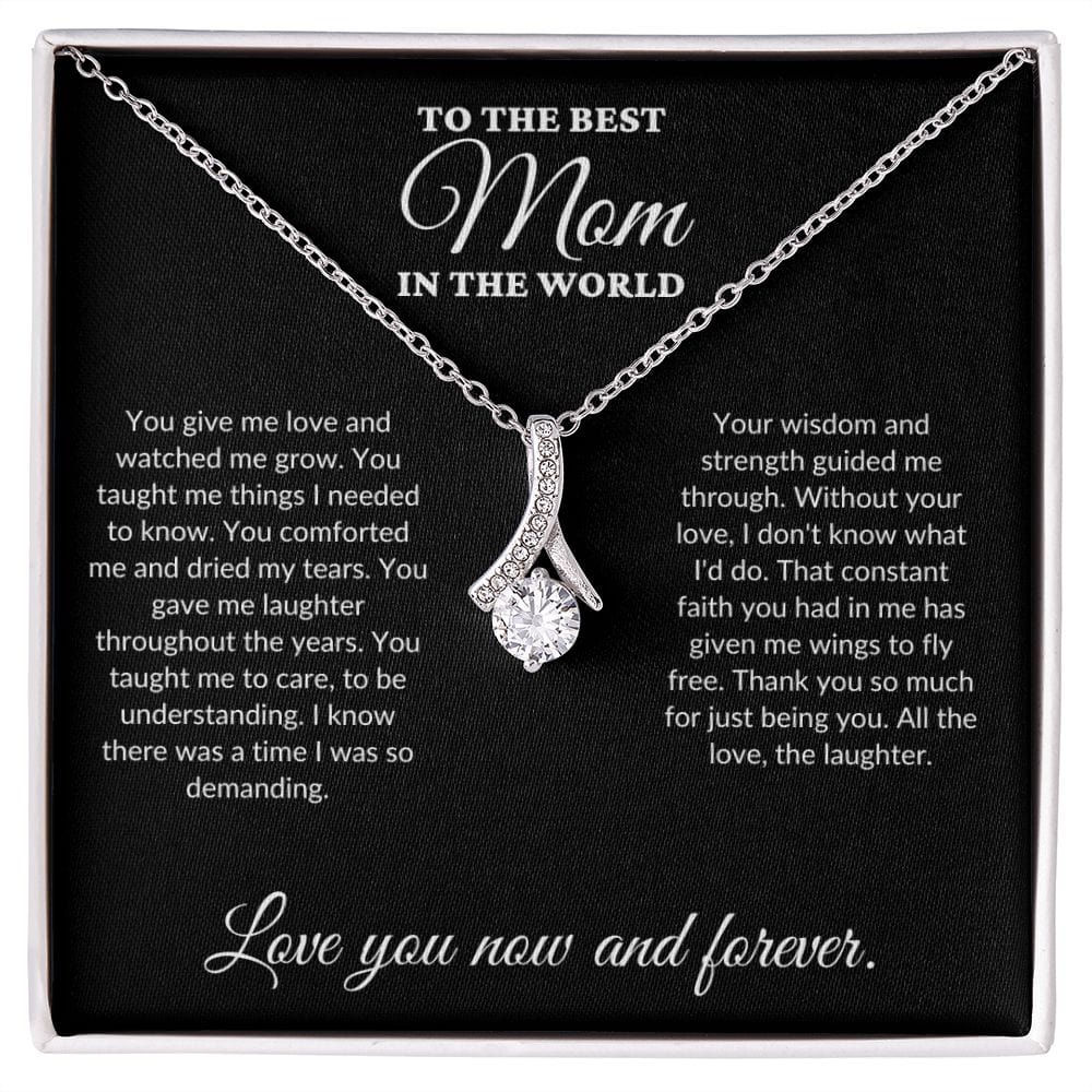 To The Best Mom In The World - Watched Me Grow - Alluring Necklace - BK