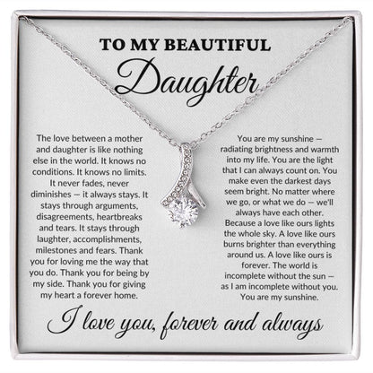 To My Beautiful Daughter - My Sunshine - Alluring Necklace - WH