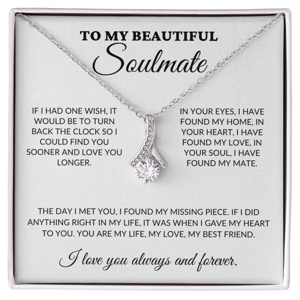 To My Beautiful Soulmate - Missing Piece - Alluring Necklace - WH