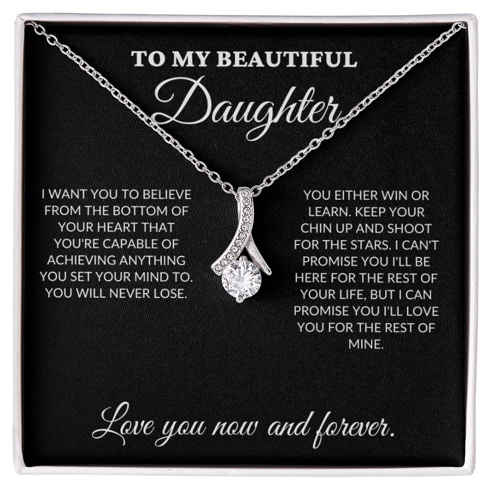 To My Beautiful Daughter - Shoot for the stars - Alluring Necklace - BK