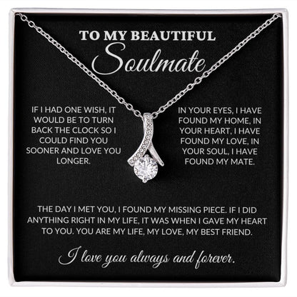 To My Beautiful Soulmate - Missing Piece - Alluring Necklace - BK