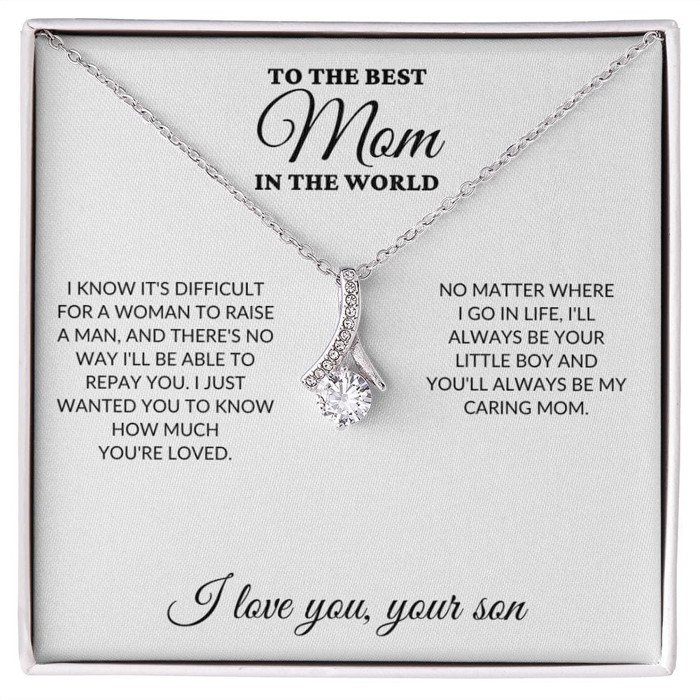 To The Best Mom In The World - Raise A Man - Alluring Necklace - WH