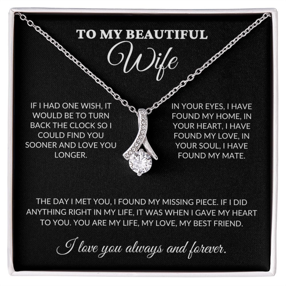 To My Beautiful Wife - Missing Piece - Alluring Necklace - BK