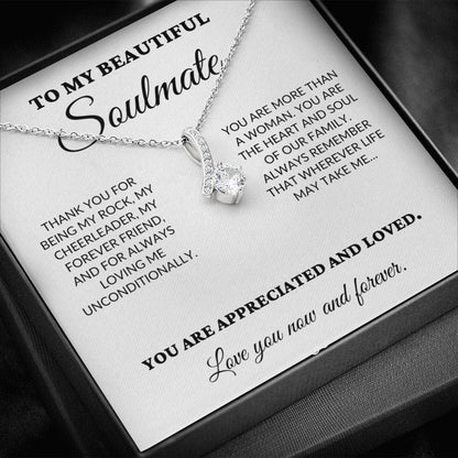 To My Beautiful Soulmate - The Woman I Love The Most - Alluring Necklace - WH