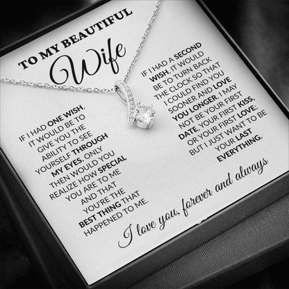 To My Beautiful Wife - One Wish - Alluring Necklace - WH