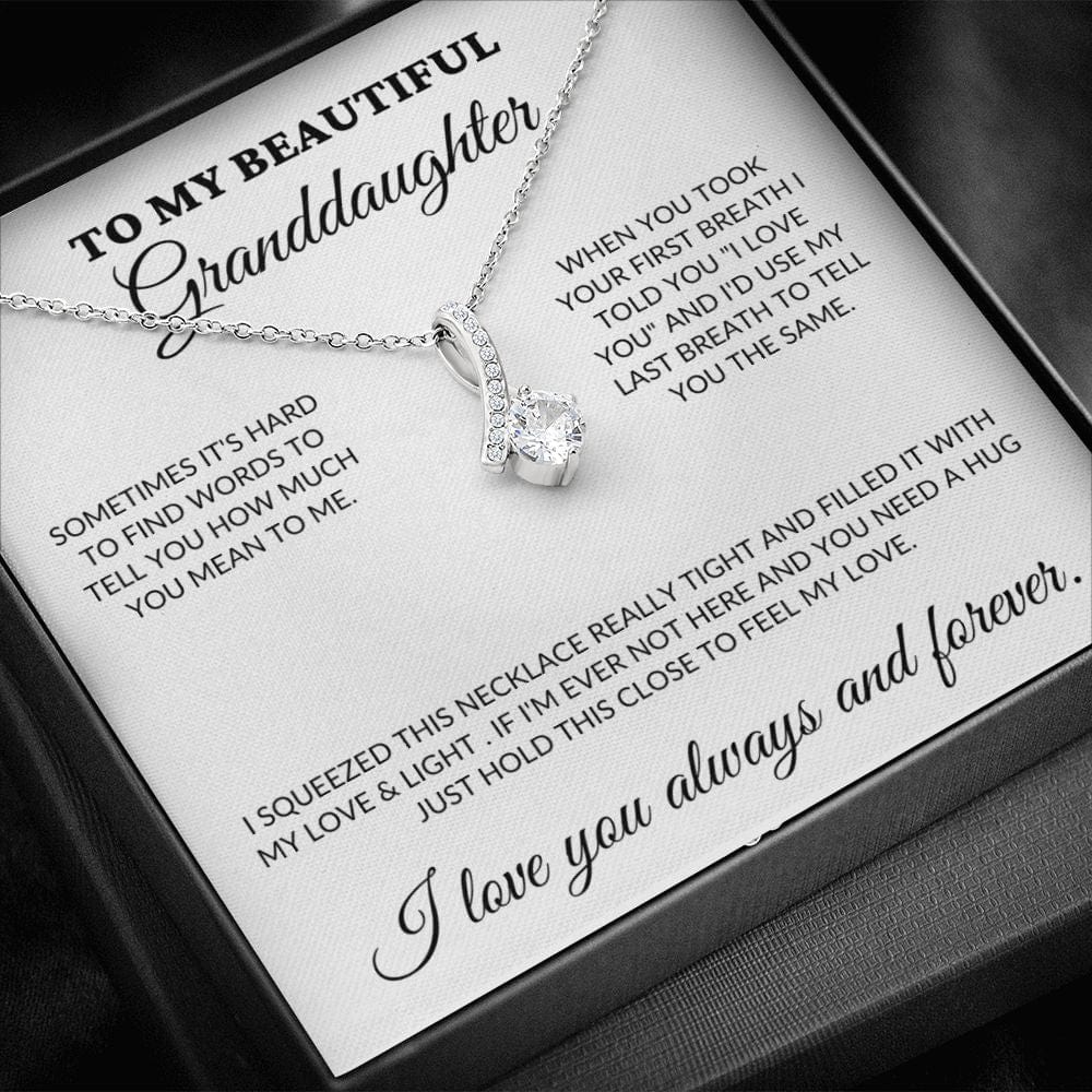 To My Beautiful Granddaughter - Love & Light - Alluring Necklace - WH