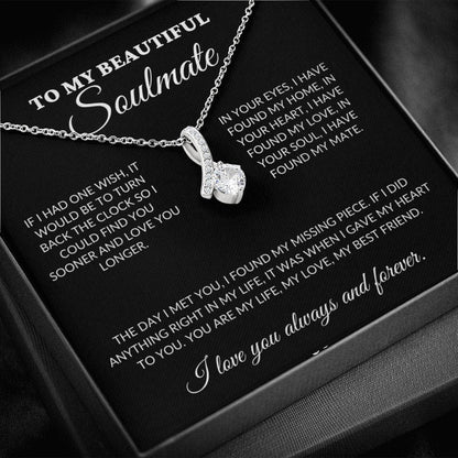 To My Beautiful Soulmate - Missing Piece - Alluring Necklace - BK