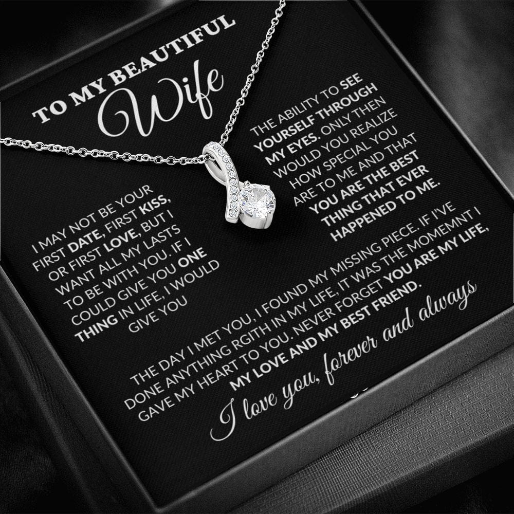 To My Beautiful Wife - You Are My Life - Alluring Necklace - BK