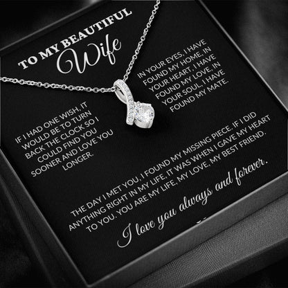 To My Beautiful Wife - Missing Piece - Alluring Necklace - BK