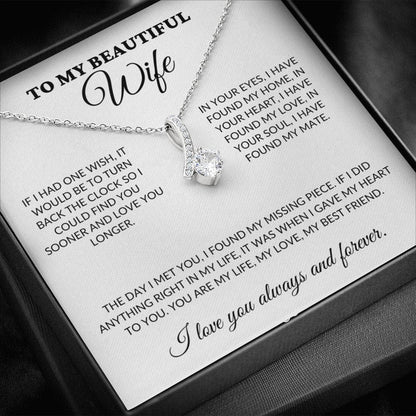 To My Beautiful Wife - Missing Piece - Alluring Necklace - WH