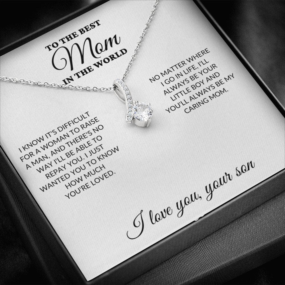 To The Best Mom In The World - Raise A Man - Alluring Necklace - WH