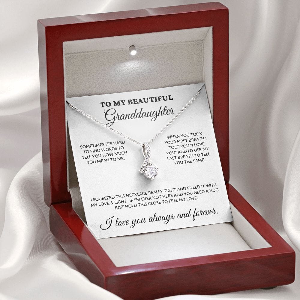 To My Beautiful Granddaughter - Love & Light - Alluring Necklace - WH