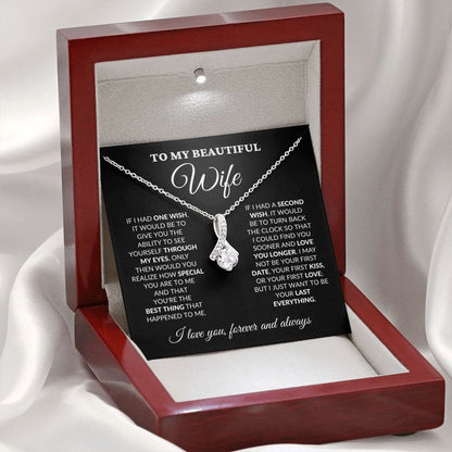 To My Beautiful Wife - One Wish - Alluring Necklace - BK