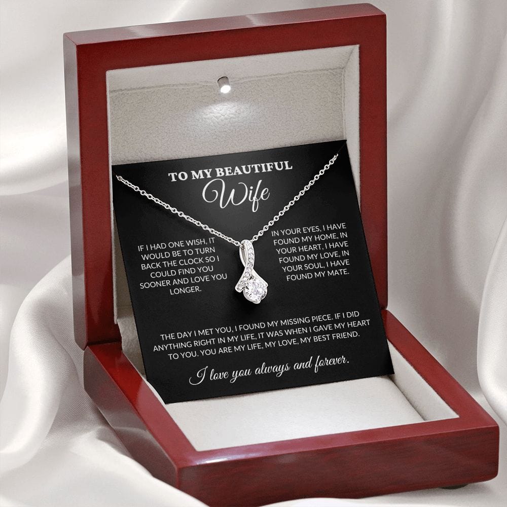 To My Beautiful Wife - Missing Piece - Alluring Necklace - BK