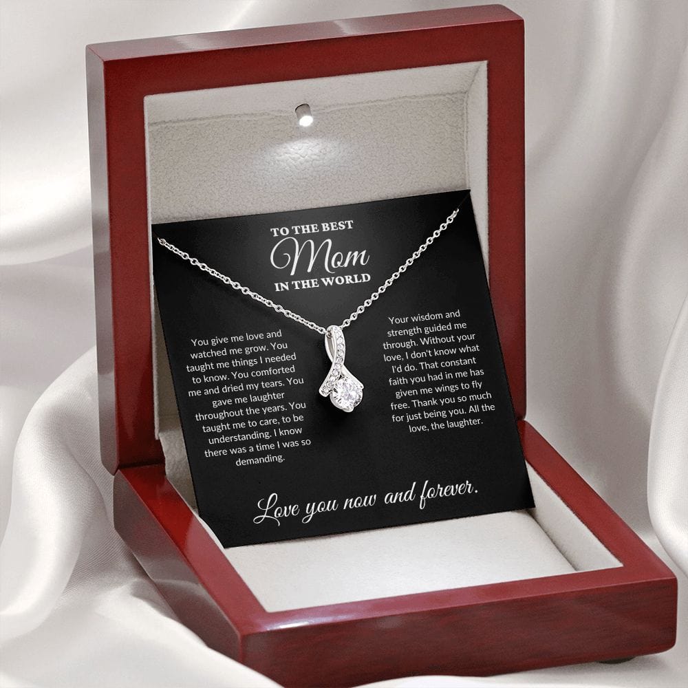 To The Best Mom In The World - Watched Me Grow - Alluring Necklace - BK