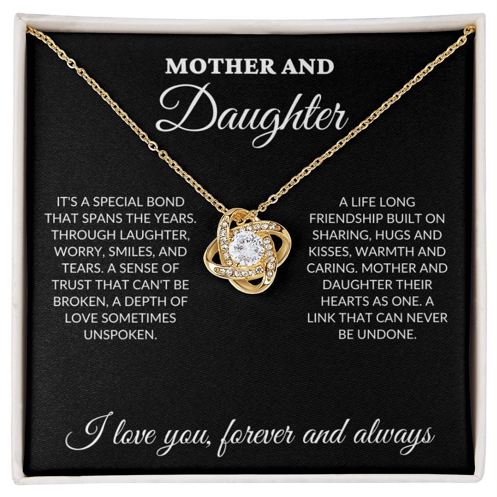 Mother & Daughter - Special Bond - Love Knot Necklace - BK