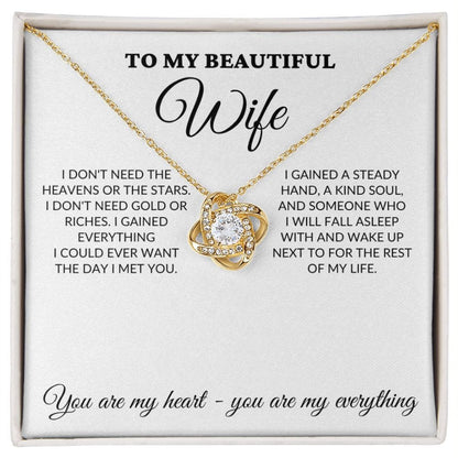 My Beautiful Wife - Kind Soul - Love Knot Necklace - WH