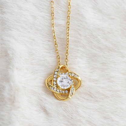 To My Beautiful Daughter - My Sunshine - Love Knot Necklace - BK